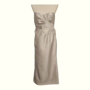 Adrianna Papell Womens Strapless Maxi Formal Prom Dress 10 Gown Wedding Dance